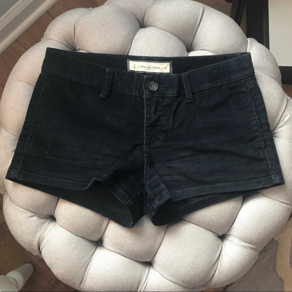 Abercrombie & Fitch Navy Blue Corduroy Shorts Size 0